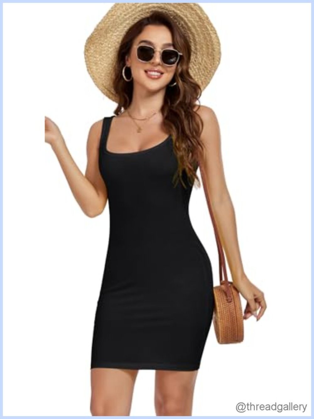 Women's Cotton Bodycon Mini Dress Sleeveless Square Neck Backless Club Party